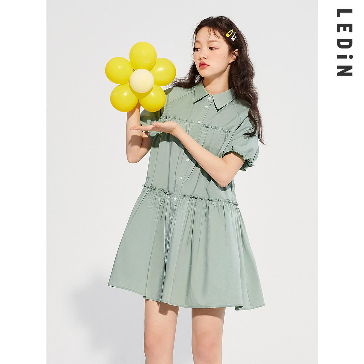 【愛心熊聯名】樂町可愛連衣裙2021早春少女心俏皮印花T卹連衣裙 【愛心熊聯名】樂町可愛連衣裙2021早春少女心俏皮印花T卹連衣裙